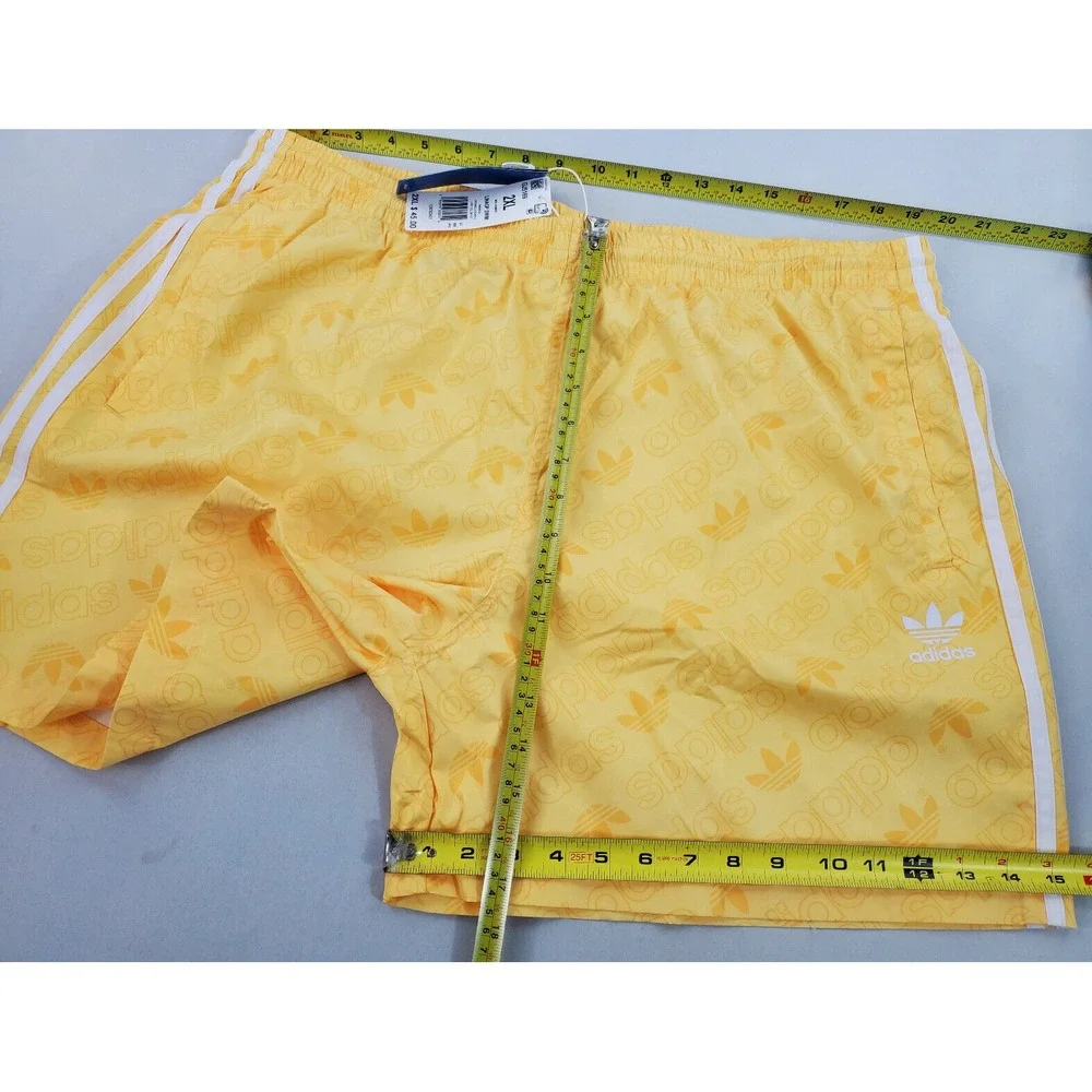 Adidas men swimwear shorts GJ5169 LINAOP 124782421 yellow pockets 2XL $45